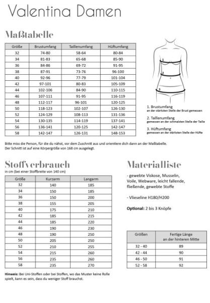Papierschnittmuster - Kleid Valentina